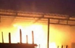 Sakarya’da palet atölyesi alevlere teslim oldu