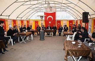 Şanlıurfa’da şehit polisler için taziye çadırı...