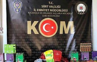 Siirt’te gümrük kaçağı tütün ele geçirildi