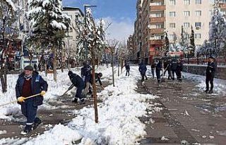 Siirt’te karla mücadele çalışmaları devam ediyor