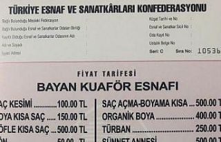 Sinop’ta bayan kuaför tarifesi yenilendi