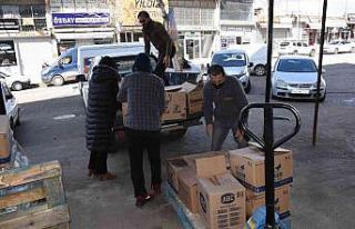 Siverek’te ihtiyaç sahiplerinin yardımına gönüllüler...
