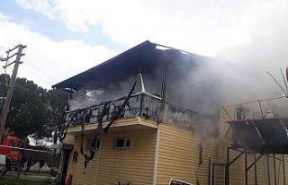 Spor tesisinde çıkan yangın korkuttu