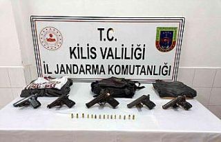Suriye sınırında tabanca operasyonu