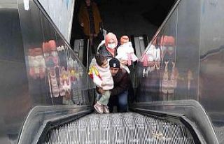 Taksim Metrosu’nda yürüyen merdiven çilesi