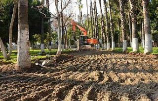 Tarsus Atatürk Gençlik Parkı’nda yenileme çalışması