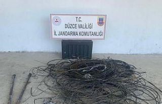 Telefon kablolarını çalan şahıs yakalandı