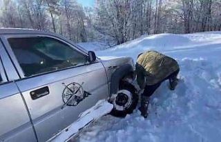 Ulus Dağı’nda mahsur kaldı, off-roadçılar karları...