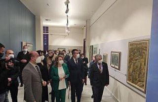 Usta Türk kadın sanatçılarının eserlerinden...