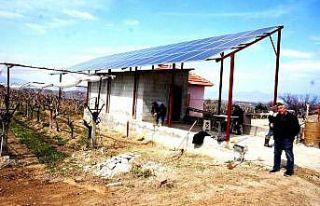 Üzüm bağlarına güneş enerjili sulama