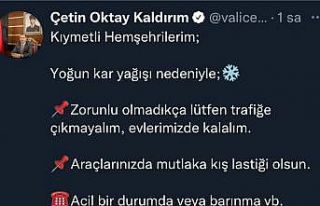 Vali Kaldırım uyardı: “Zorunlu olmadıkça trafiğe...