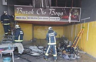 Yalova’da boya atölyesinde korkutan yangın