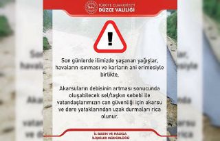Akarsu ve derelerden uzak durun çağrısı