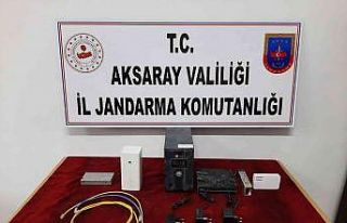 Aksaray’da inşaattan hırsızlık yapan 2 şüpheli...
