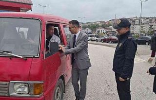 Alaplı’da emniyet kemeri uygulaması yapıldı