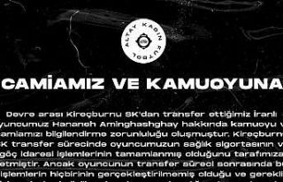 Altay’ın İranlı kadın futbolcusu kaçak/mülteci...