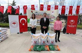 Amasya çiftçisine nohut ve yonca tohumu desteği