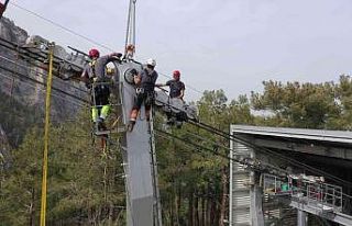 Antalya’da 4 bin 350 metre uzunluğundaki teleferiğin...