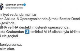 Bakan Soylu duyurdu: “Besta Grubundan 3 terörist...