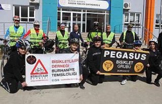 Balıkesir’de öğrenciler bisiklet şenliğinde...