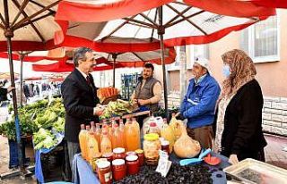 Başkan Ataç’tan pazar ziyareti