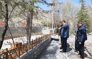 Başkan Gürkan, Horata mesire alanında inceleme...