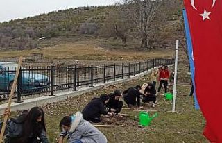 Beyşehir’de üniversite öğrencileri fidanları...