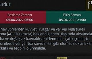 Burdur’da fırtına uyarısı