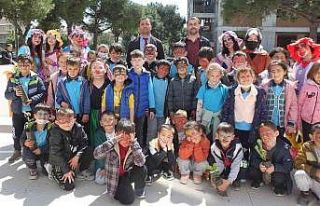 Burhaniye’de köylü miniklerin orantiring heyecanı