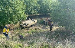Bursa’da takla atan otomobilde can pazarı: 4 yaralı