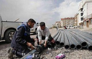 Çalışması tamamlanan yolda altyapı yenileniyor