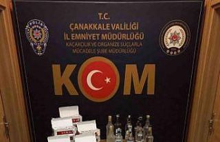 Çanakkale’de kaçak içki ve sigara operasyonu