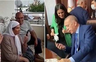 Cumhurbaşkanı Erdoğan, kanser hastası Halime teyzeyle...