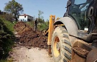 Denizçalı Köyü’nde doğalgaz çalışmaları...