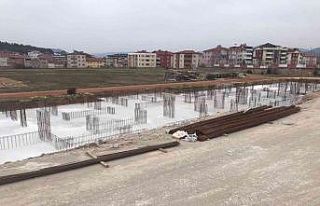 Edebali Stadı’nda inşaat çalışmaları yine...