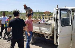Edirne’de bisiklet yarışında yorgun düşenler...