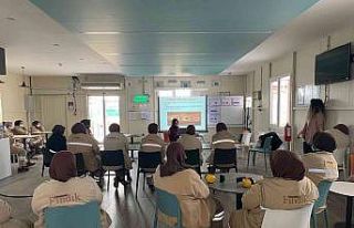 Fabrika çalışanlarına sağlıklı beslenme anlatıldı