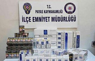 Hatay’da durdurulan otomobilden kaçak sigara çıktı