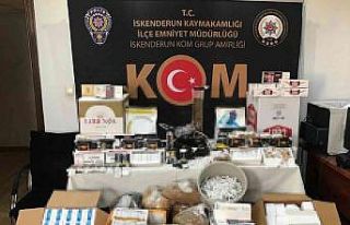 Hatay’da kaçak makaron ve tütün operasyonu