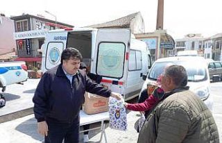 Havran’da bayram şekerleri belediyeden