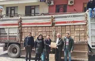 Hayırsever iş insanı 3 bin kolilik erzak yardımı