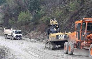 Heyelanın kapattığı yol 7 gündür ulaşıma açılamadı