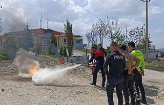 Hisarcık İlçe Emniyet Amirliği’nde yangın tatbikatı
