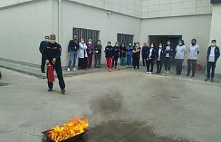 İnebolu’da hastane personeline yangın söndürme...