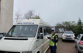 Jandarma ekipleri servislerini denetledi