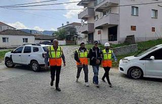 Jandarma işçi kılığında operasyonla aranan şahsı...