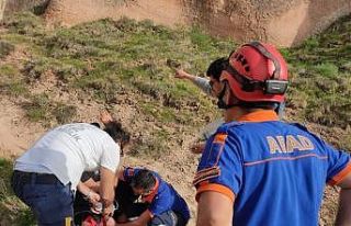 Kaadokya’da mahsur kalan turist kurtarıldı