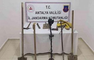 Kaçak kazı yapan 2 şüpheli yakalandı