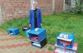 Kadın girişimci soğuk günlerde sokak hayvanlarını...