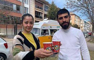 Kahve satarak Türkiye’yi geziyorlar